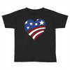 disstressed america flag heart Toddler T-shirt