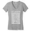 joy division unknown pleasures rock band Women's V-Neck T-Shirt