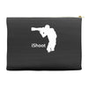 ishoot   camera photographer trained shooting funny gun photo gift tee Accessory Pouches