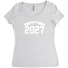 class of 2027 novelty high school elementary Women's Triblend Scoop T-shirt