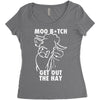 moo bitch Women's Triblend Scoop T-shirt