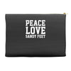 peace. love. sandy feet. Accessory Pouches
