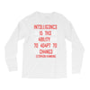 adapt or die encoded (white) Long Sleeve Shirts