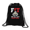 we all lift down here Drawstring Bags