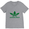 addicted ~ mens funny V-Neck Tee