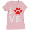 love dog paw Ladies Fitted T-Shirt