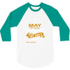 I'm a may woman I was born with my heart 3/4 Sleeve Shirt