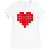 nerd shirt design  herz f&uuml;r nerds computer gaming fun big bang minecr Ladies Fitted T-Shirt