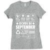 Born In September Ladies Fitted T-Shirt