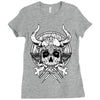 skull viking Ladies Fitted T-Shirt