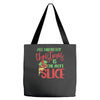 pizza christmas humor Tote Bags