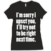 sorry for being right funny joke Ladies Fitted T-Shirt