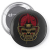 american football skull Pin-back button