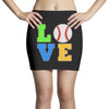 love baseball neon rhinestuds Mini Skirts