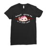 June Peeking Out Asian Baby Girl Ladies Fitted T-Shirt