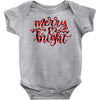 merry and bright Baby Bodysuit