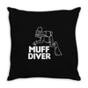 muff diver Throw Pillow