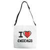 i love chicago Adjustable Strap Totes