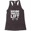 bro do you even lift baseball raglan Racerback Tank