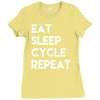 eat sleep cycle repeat Ladies Fitted T-Shirt