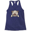 cute pug dog Racerback Tank