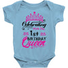 Celebrating With the 1st Birthday Queen Baby Onesie