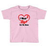 niece i wear a red heart ribbon Toddler T-shirt