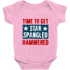 star spangled hammered Baby Onesie