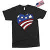 disstressed america flag heart Exclusive T-shirt