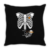 pregnant skeleton baby costume halloween maternity ninja ladies Throw Pillow
