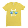 Beach Please Ladies Fitted T-Shirt