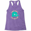 an elephant never cares Racerback Tank