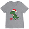 christmas dinosaur V-Neck Tee