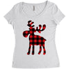 lumberjack reindeer Women's Triblend Scoop T-shirt