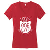i only have one cat my cat has a few cat Women's V-Neck T-Shirt