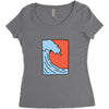 Wave Women's Triblend Scoop T-shirt