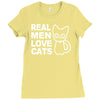 real men love cats Ladies Fitted T-Shirt