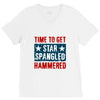 star spangled hammered V-Neck Tee