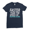 faster than the speed of something slower Ladies Fitted T-Shirt