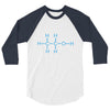 amazing alcohol molecule 3/4 Sleeve Shirt