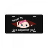 September Peeking Out Baby Girl License Plate