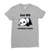 say no to doing things Ladies Fitted T-Shirt
