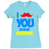 moustache you to be my valentine Ladies Fitted T-Shirt