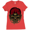 american football skull Ladies Fitted T-Shirt