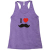 i love mustache Racerback Tank