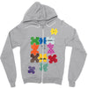 puzzled Zipper Hoodie