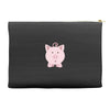 cute surprised pig pig Accessory Pouches