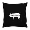 pig sausages funny Throw Pillow