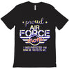 military, women's proud air force mom of her military son u T-Shirt