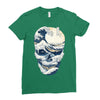 the great wave off skull Ladies Fitted T-Shirt